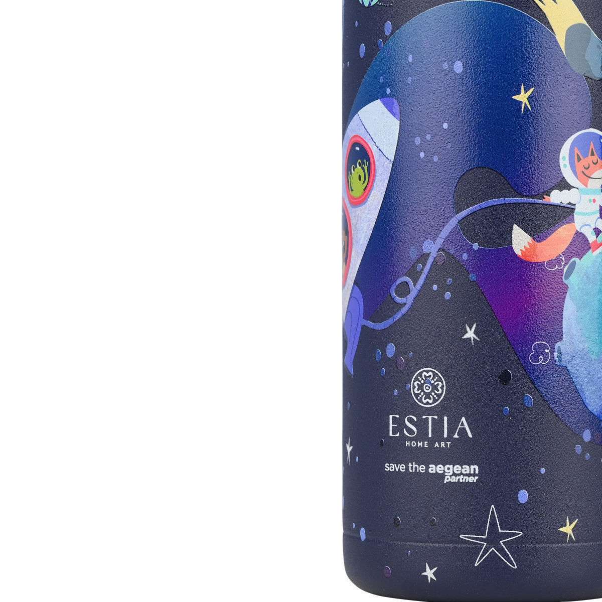 Estia Wonder Bottle Παιδικό Παγούρι Θερμός Ανοξείδωτο με Καλαμάκι Non Spill Solar Jump 500ml Blue